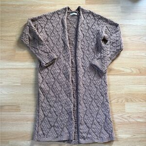 Moon & Madison Taupe Long Cardigan